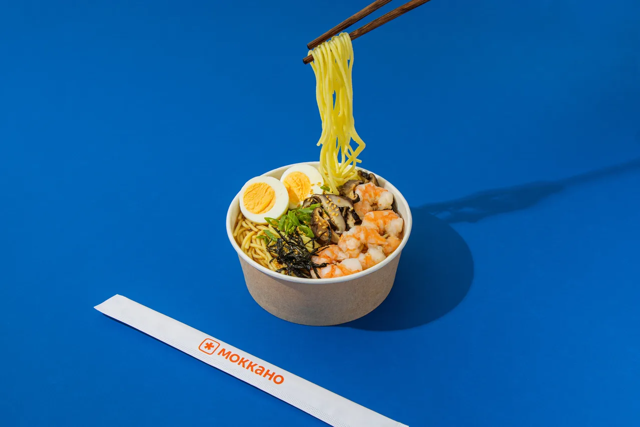 🍜 Рамен с креветками. Горячий. Наваристый. Твой.