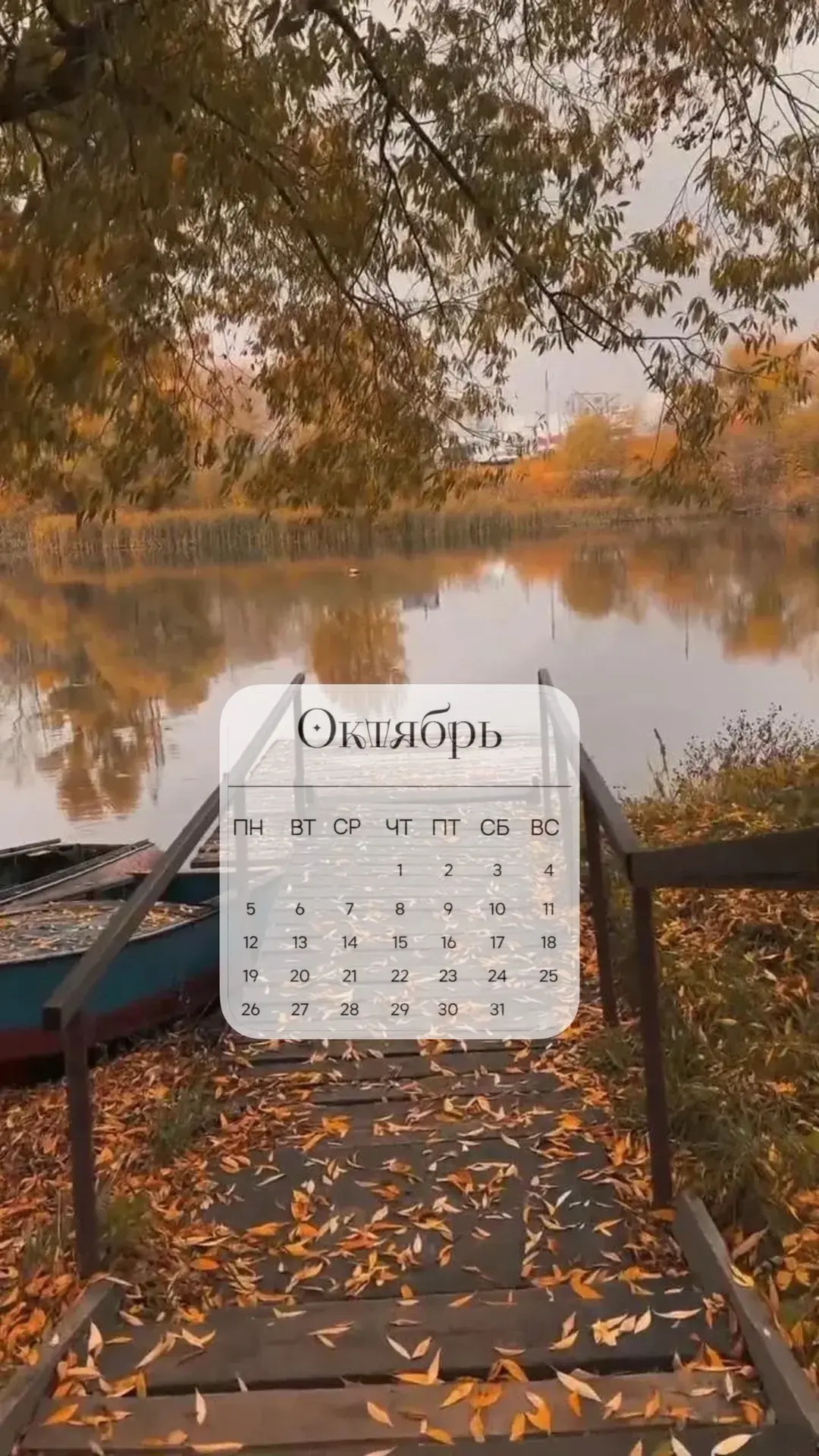 🍂 Календарь с видами осенней Ульяновской области на заставку вашего телефона.
