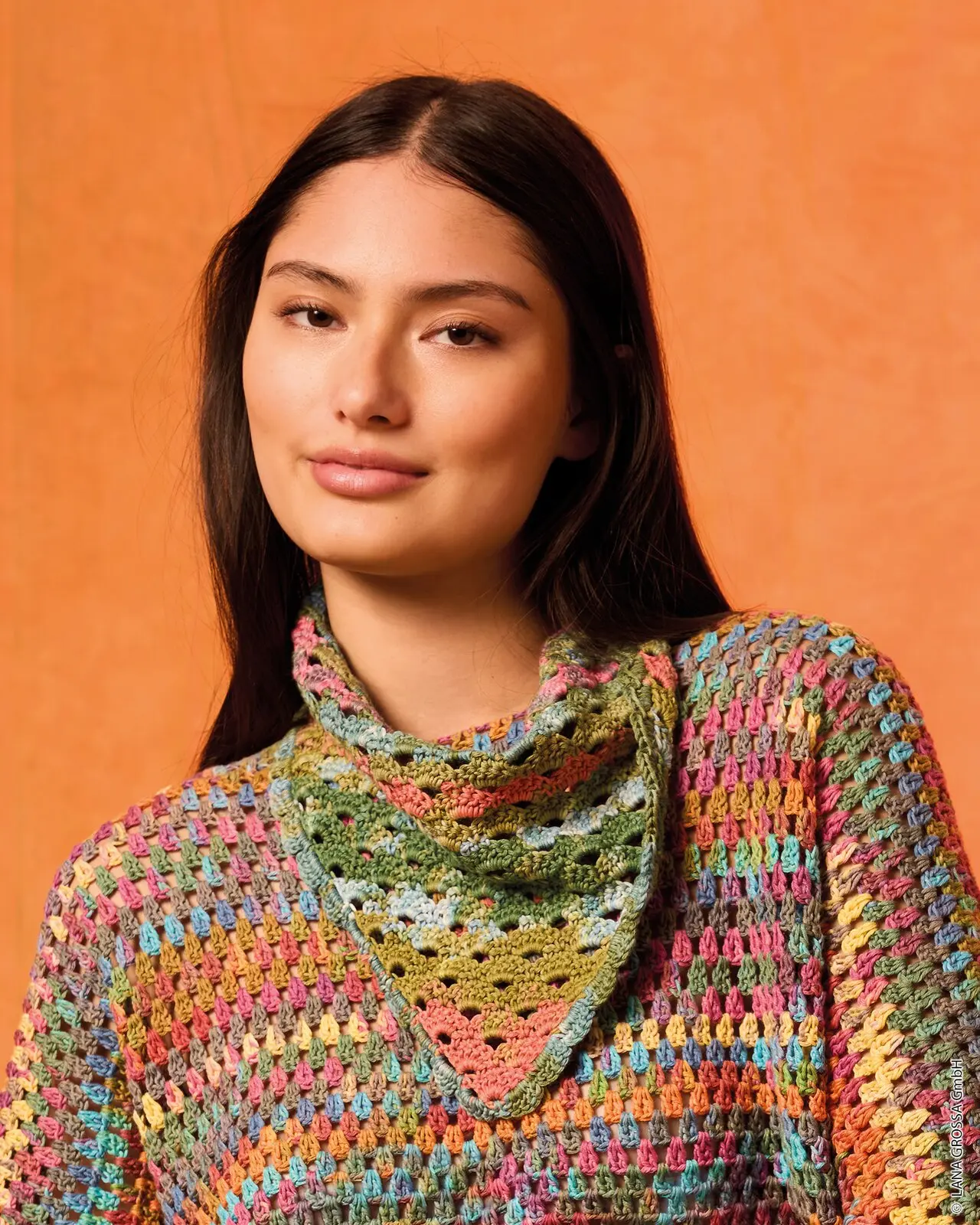 🧣 Косынка №12 — Lana Grossa Gomitolo 17