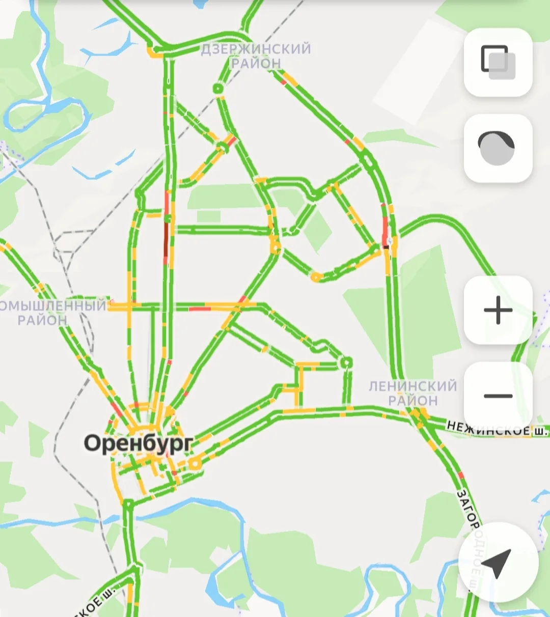 🚗Город едет: дорожная обстановка в Оренбурге на утро 29 октября