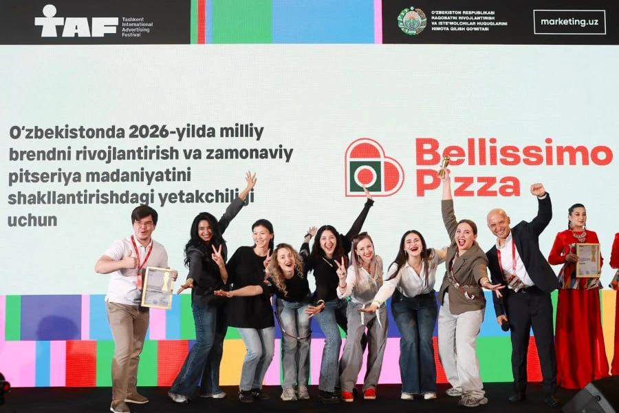 Bellissimo Pizza TAF 2026 Toshkent reklama festivalida — “Milliy brendni rivojlantirish...
