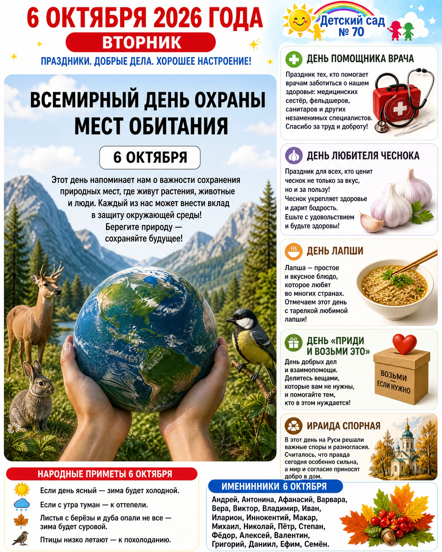 📅 6 октября 2026 года, вторник. День заботы о доме — общем и личном!