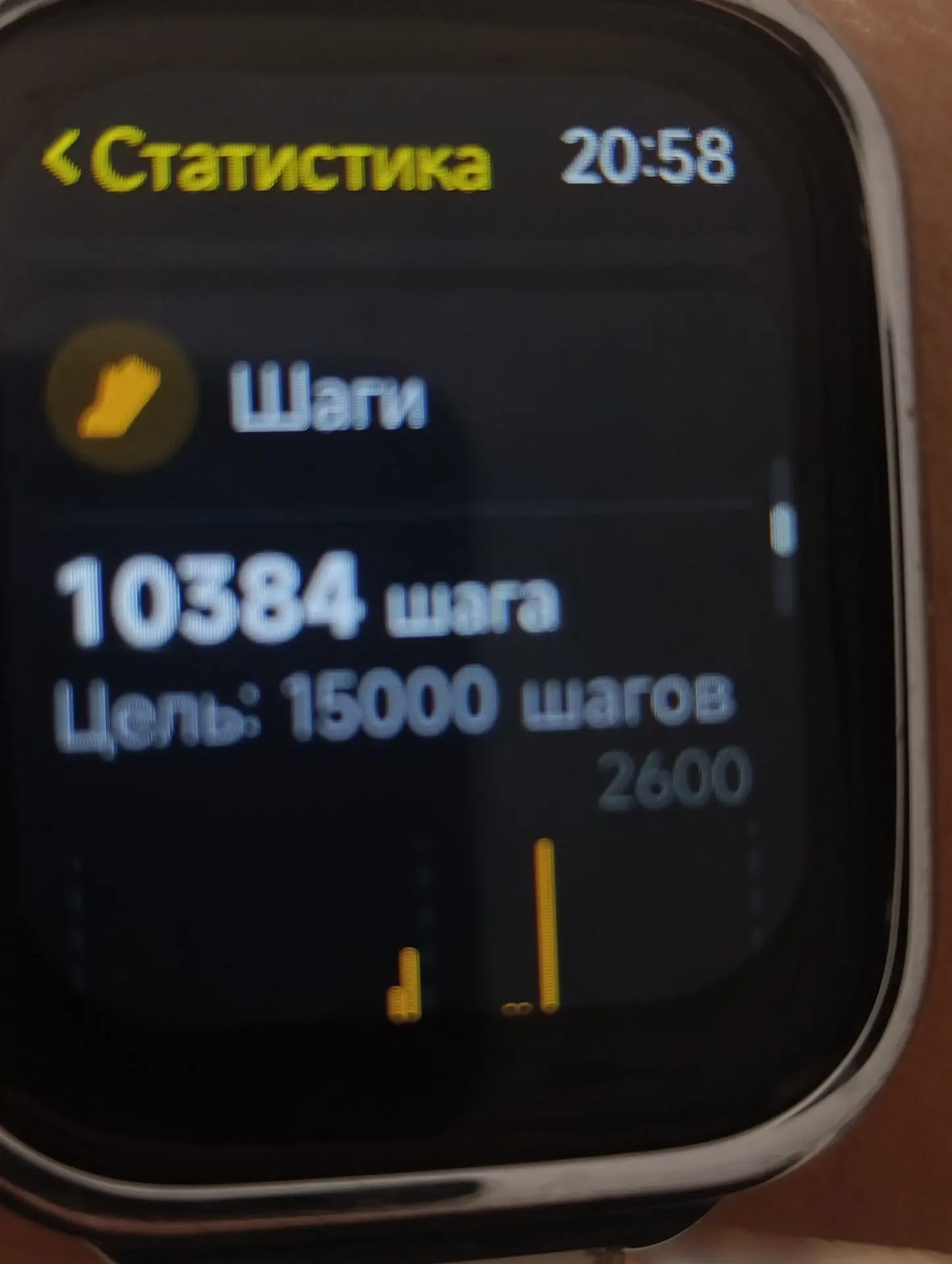 Я  сегодня наконец то выполнила норму шагов.