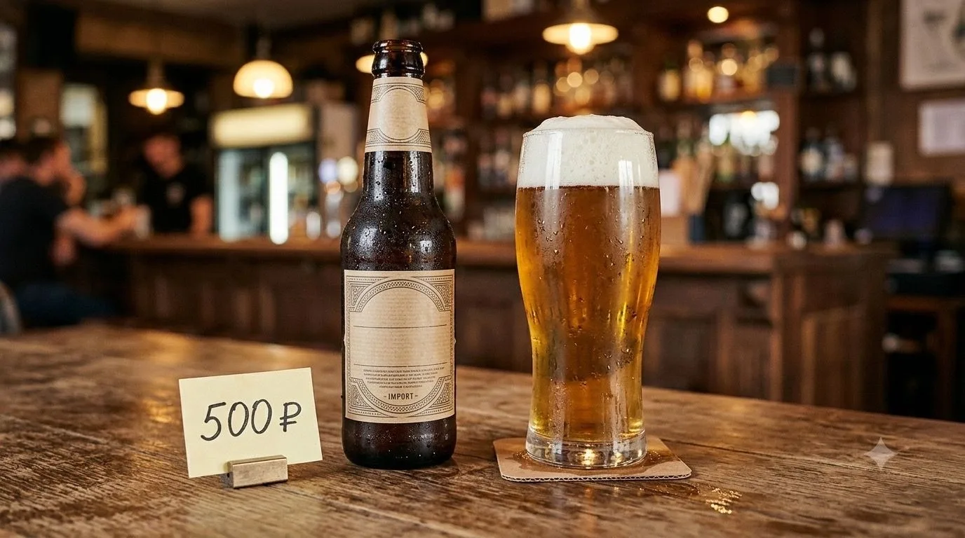 🍺 Бутылка импортного пива может подорожать до 500 рублей