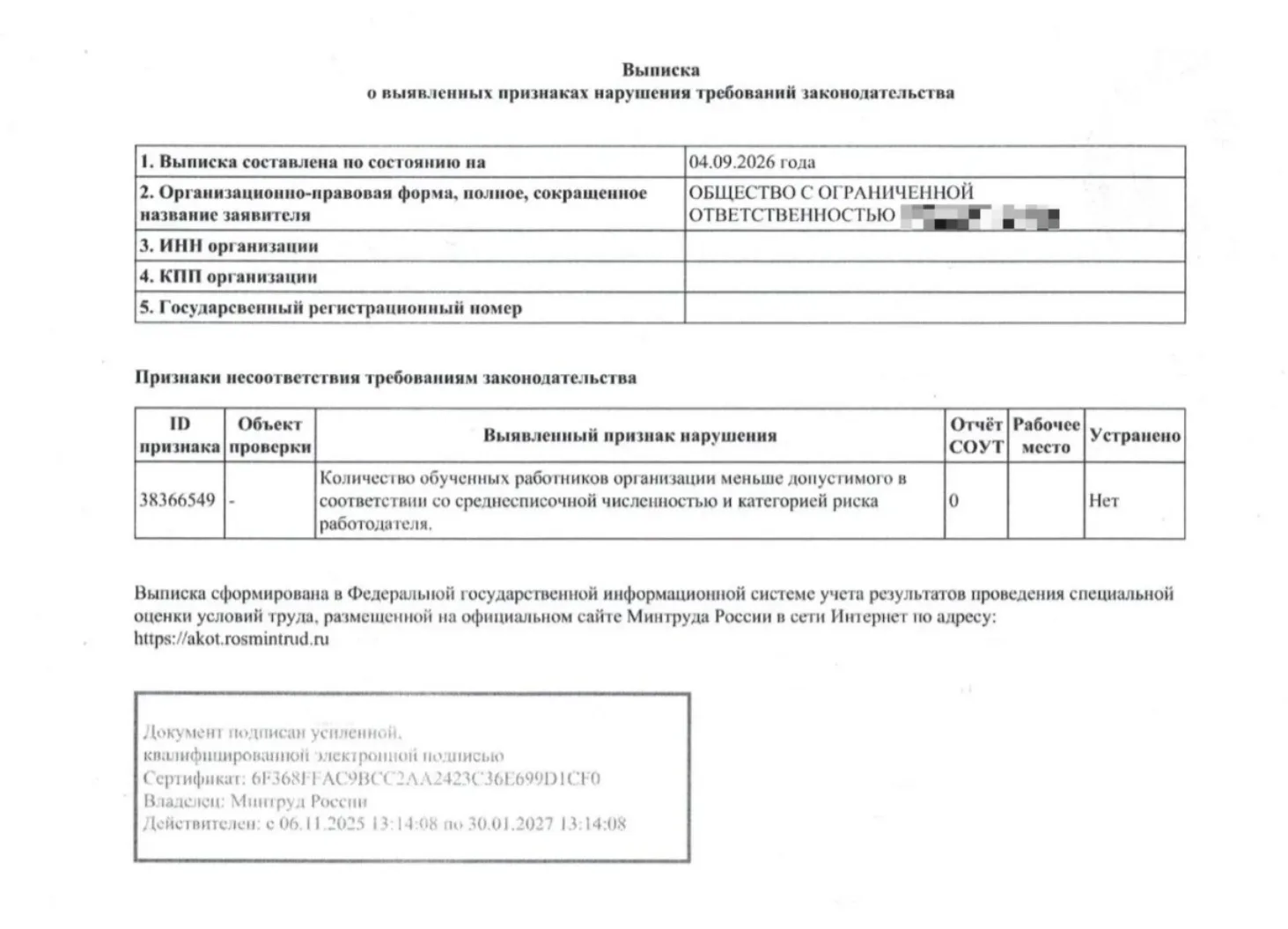 ❗ МИНТРУД НАЧАЛ АВТОМАТИЧЕСКИ РАССЫЛАТЬ ВЫПИСКИ О НАРУШЕНИЯХ