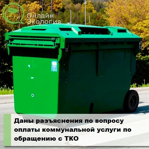 Даны разъяснения по вопросу оплаты коммунальной услуги по обращению с ТКО