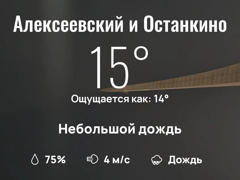 Что с погодой в районе ВДНХ?