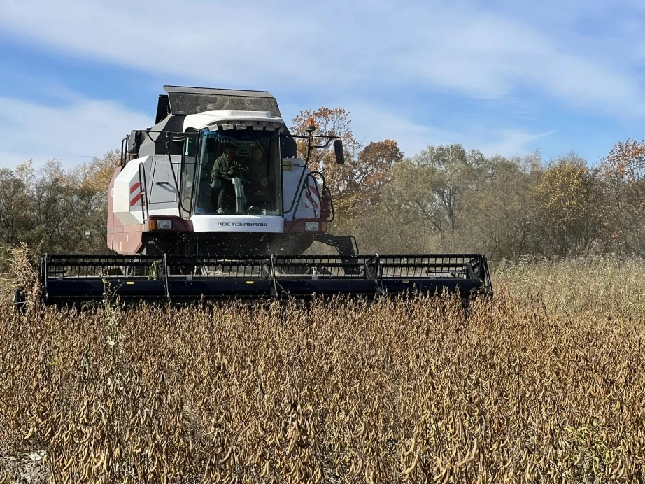 🚜В Хабаровском крае началась уборка сои