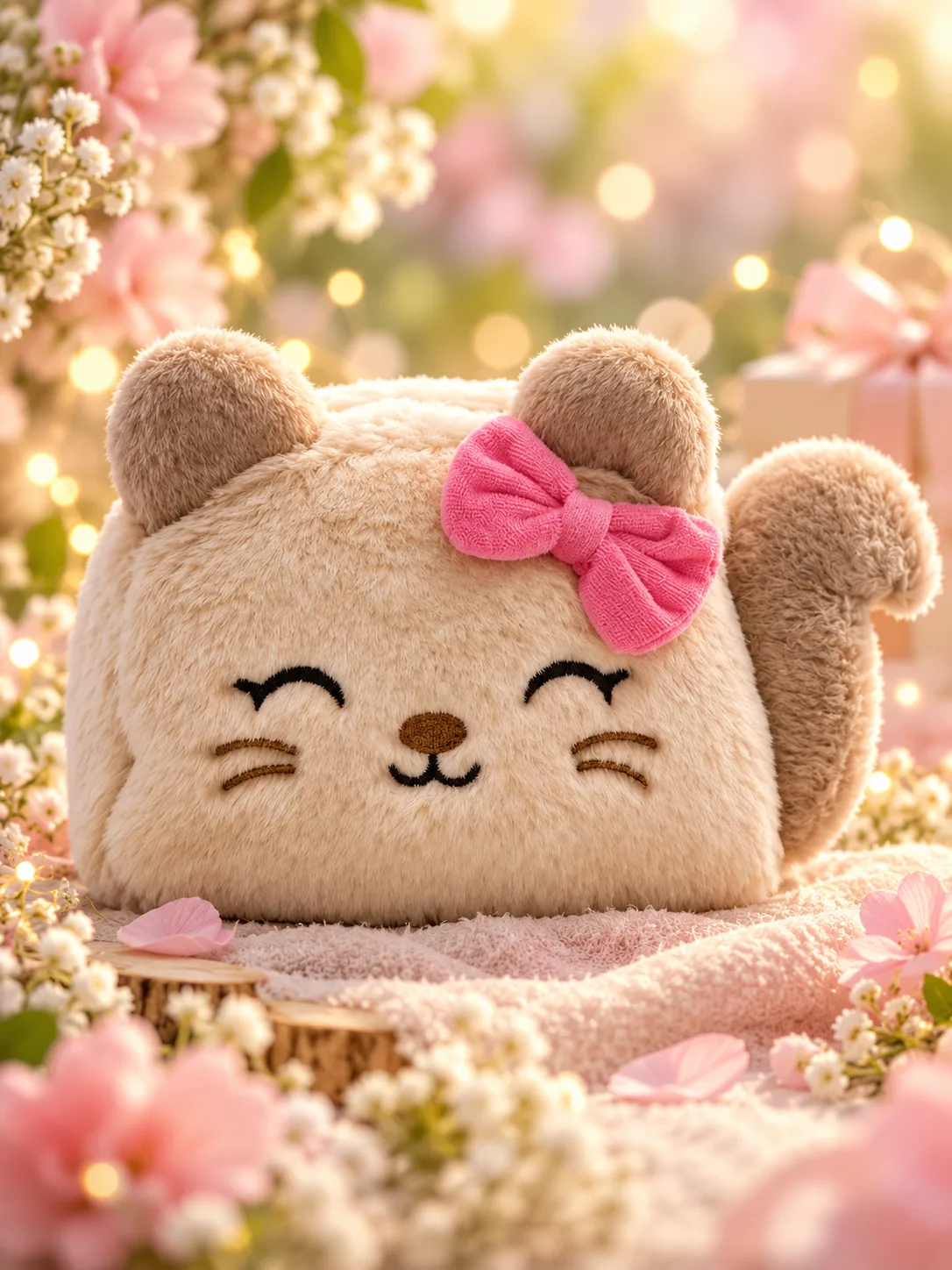 Косметичка плюшевая