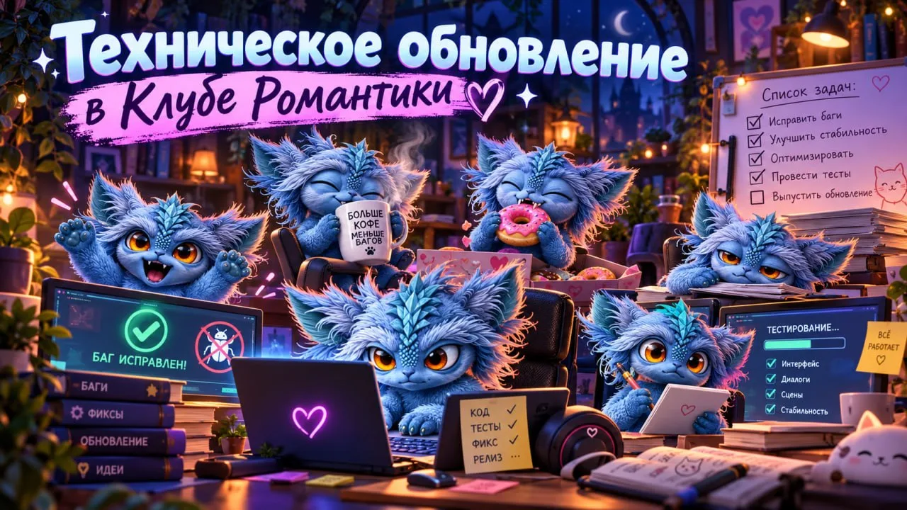🔔 Клуб Романтики выпустил техническое обновление!