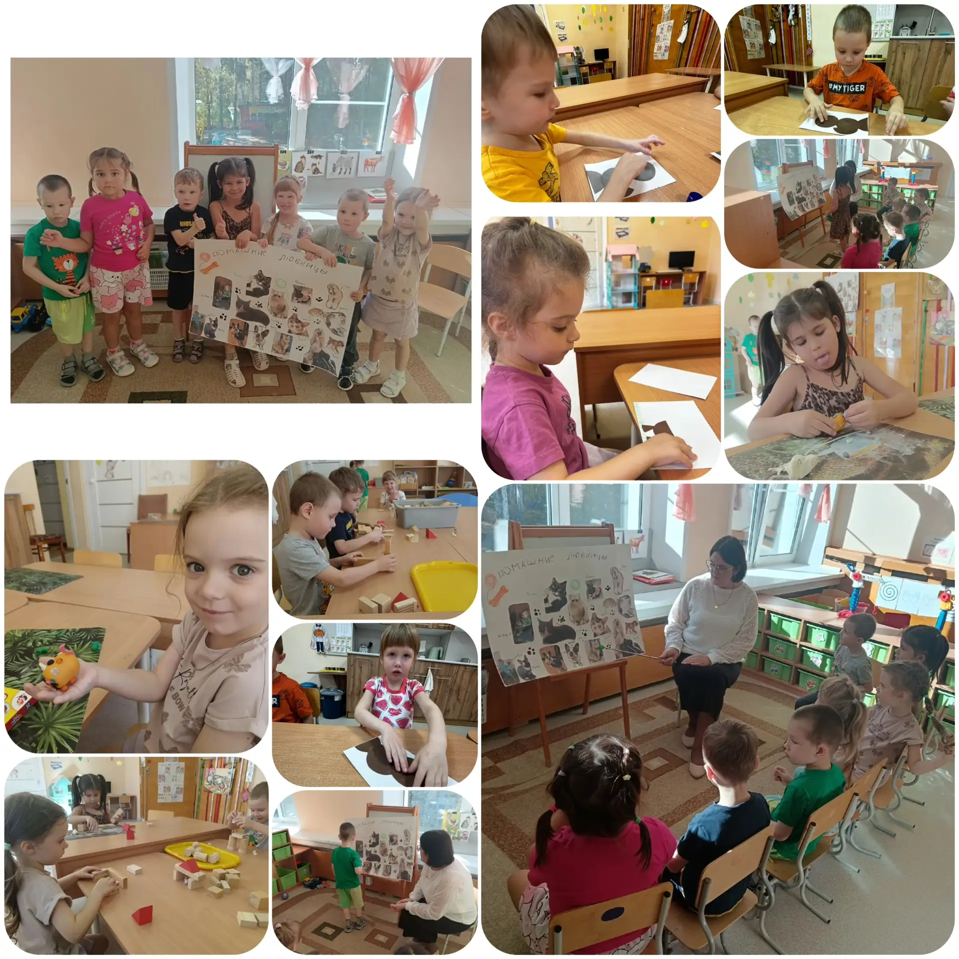 🌻В группе «Подсолнухи» прошла тематическая неделя, посвящённая домашним животным. Дети...