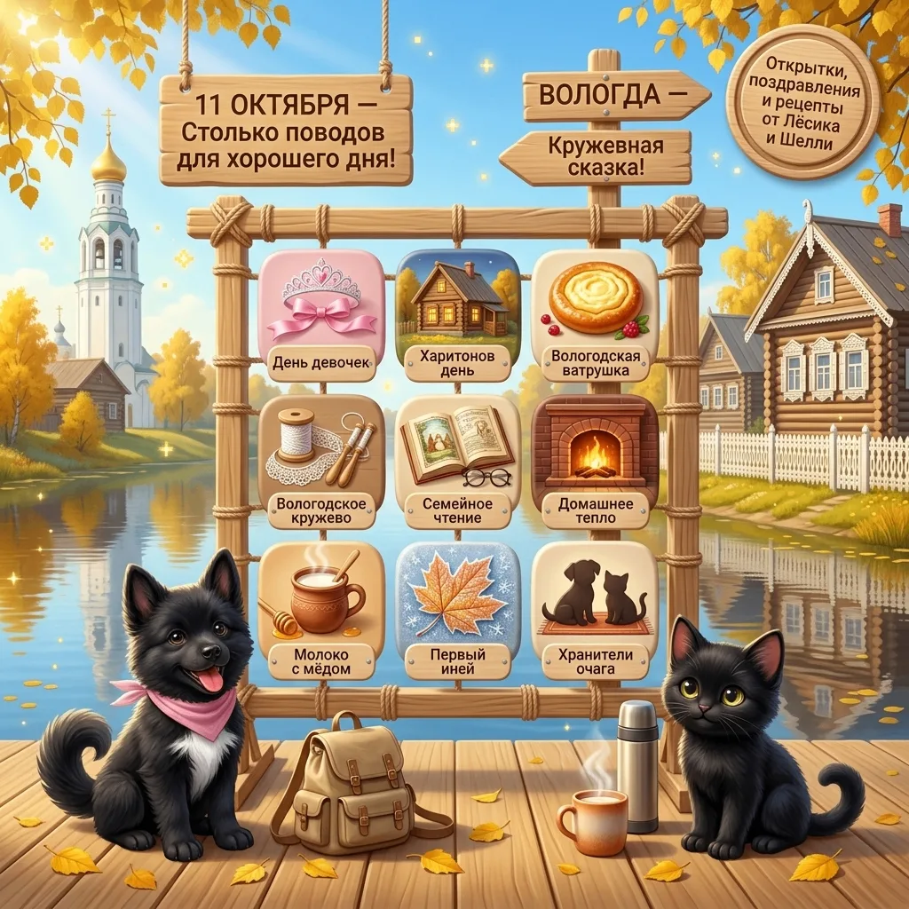 11 ОКТЯБРЯ — СТОЛЬКО ПОВОДОВ ДЛЯ ХОРОШЕГО НАСТРОЕНИЯ! 🍂🎉Одиннадцатый день октября соч...