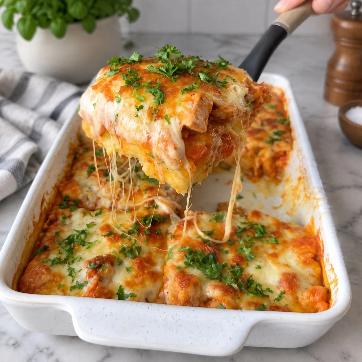 Курица с картофельным пюре под сырной корочкой ✨