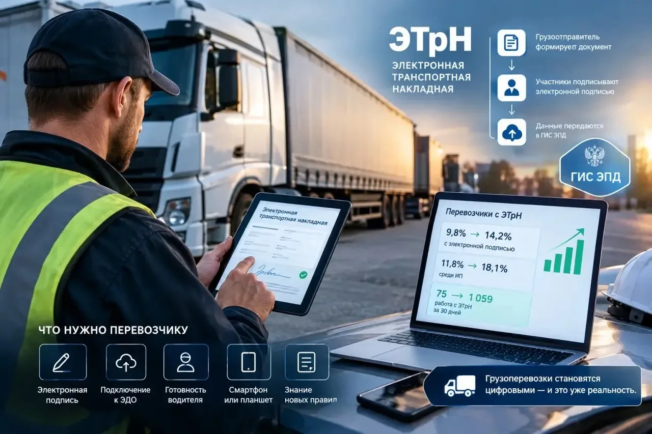 🚛 ЭЛЕКТРОННАЯ ТРАНСПОРТНАЯ НАКЛАДНАЯ : ПЕРЕВОЗЧИКИ АКТИВНО ПЕРЕХОДЯТ НА «ЦИФРУ»