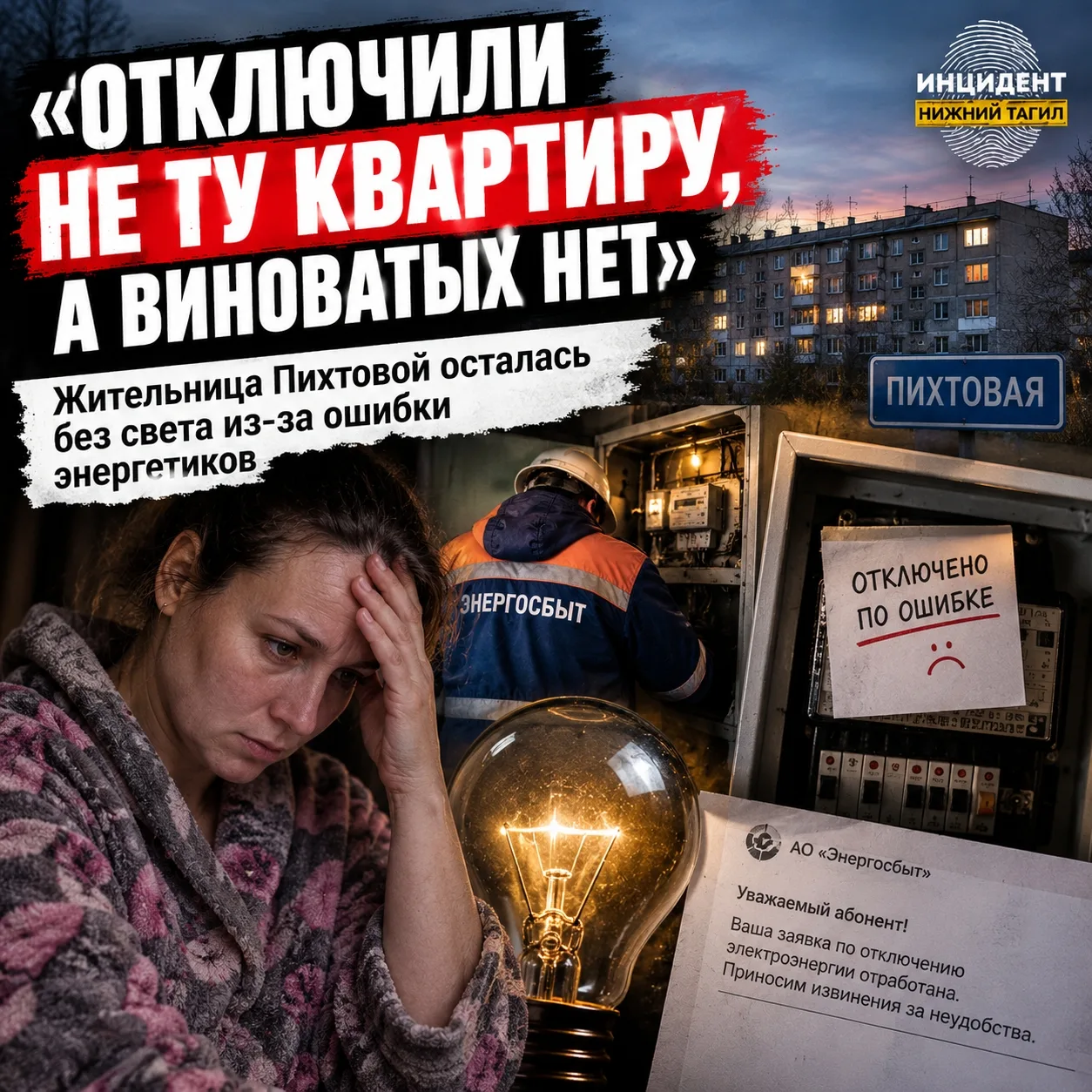 ⭕ «Отключили не ту квартиру, а виноватых нет»: жительница Пихтовой осталась без света и...