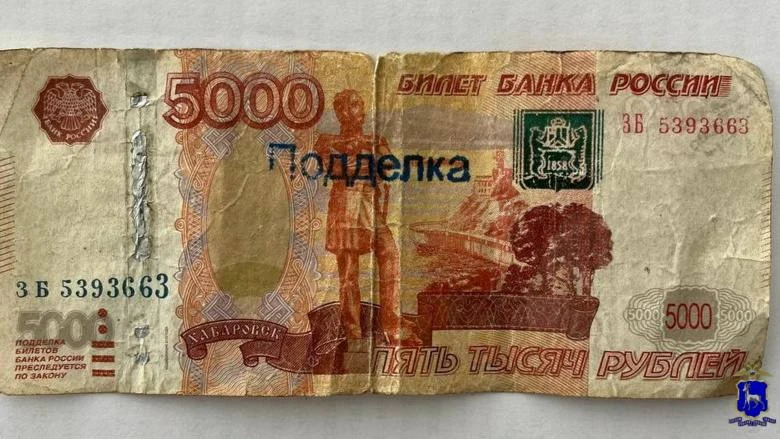 Поддельные 5000 рублей нашли в Тольятти