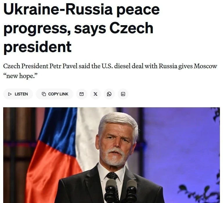 🇨🇿Трамп сорвал почти достигнутое перемирие на Украине, отменив санкции против российс...