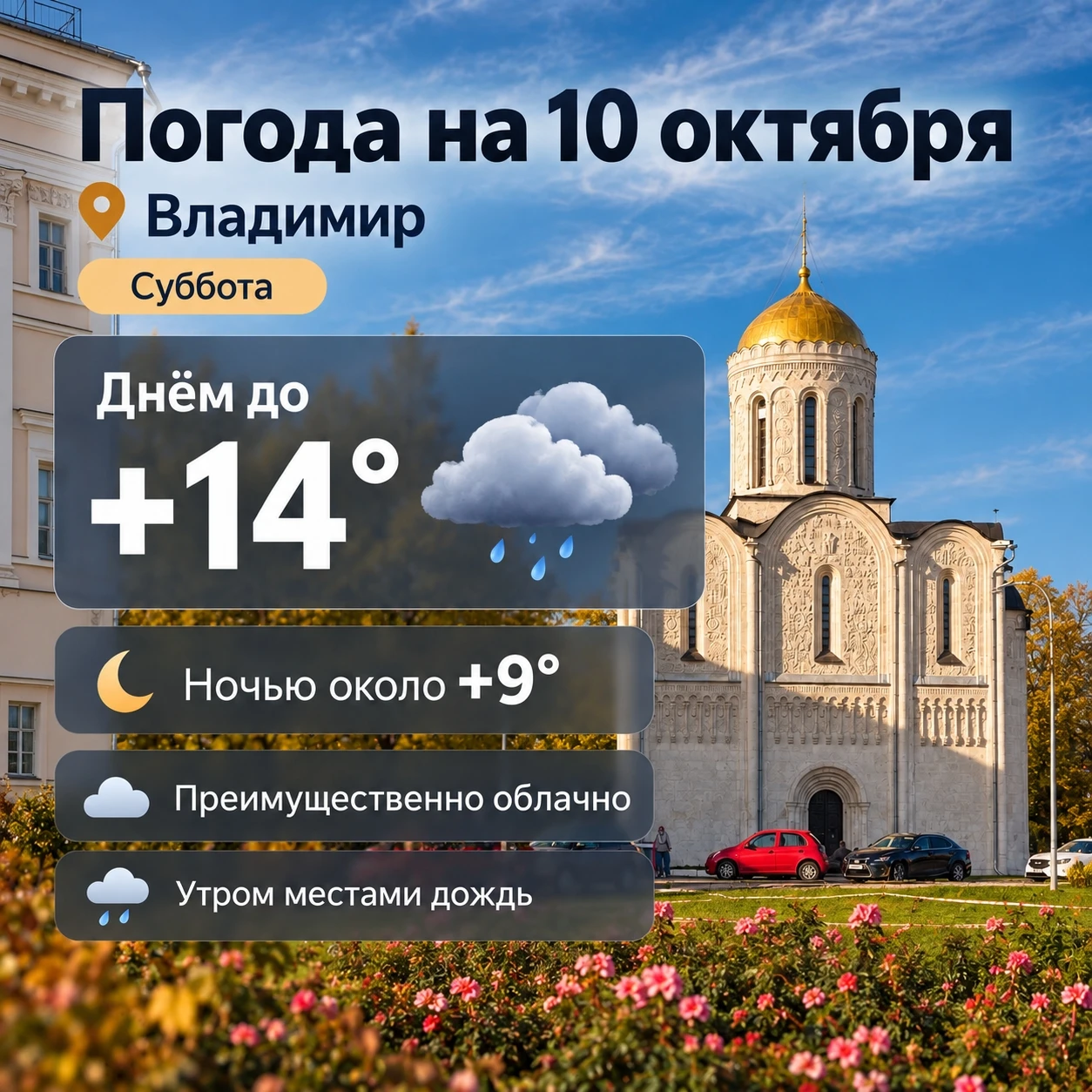 🌧 Зонтик в субботу лучше далеко не убирать