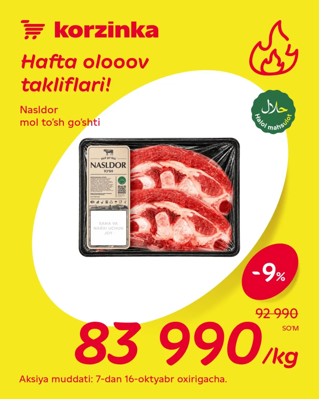🔥 Mol go‘shti narxlarini pasaytirdik — tezroq qozoningizni chiqaring!