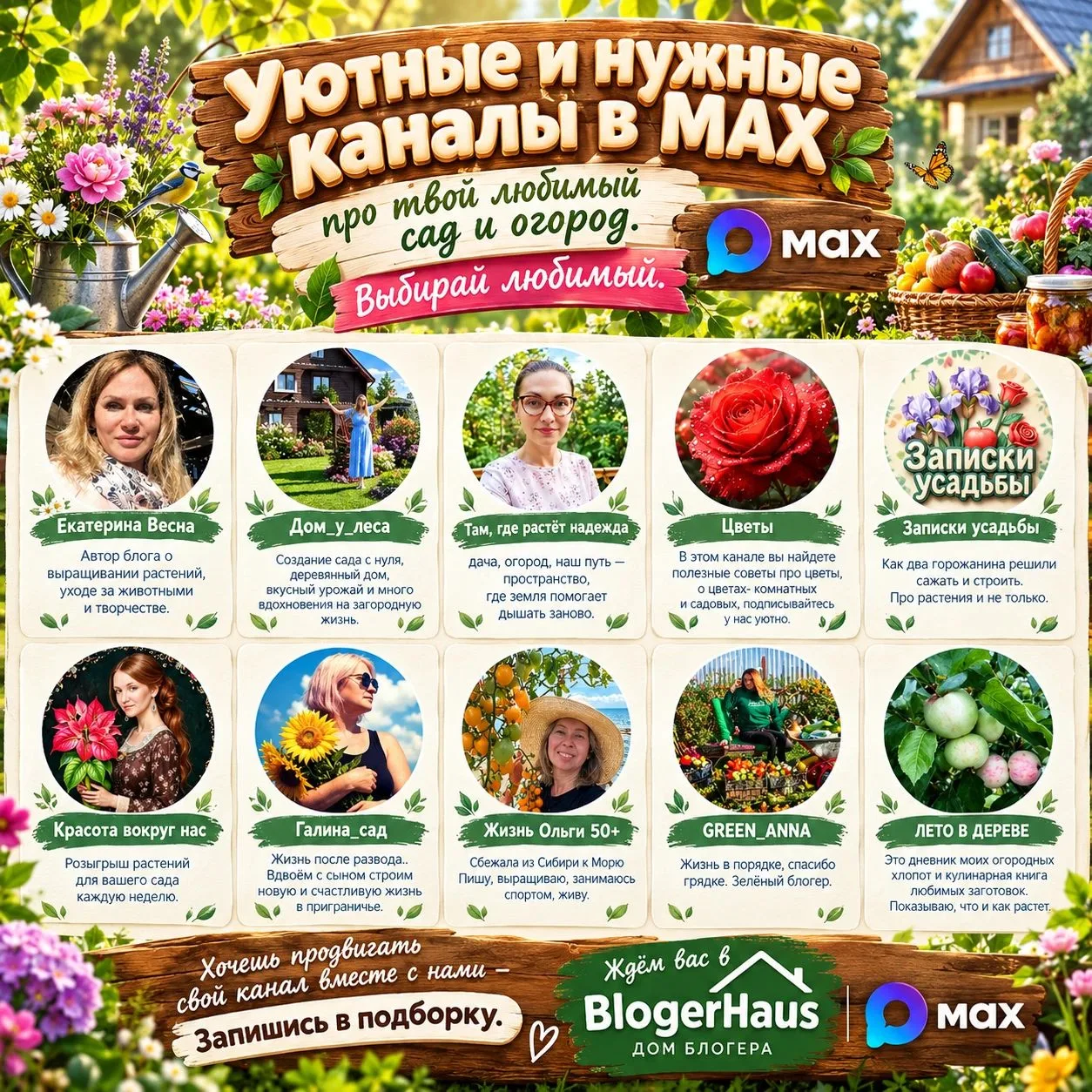 Уютные и нужные каналы про твой любимый  сад и огород. Выбирай любимый.