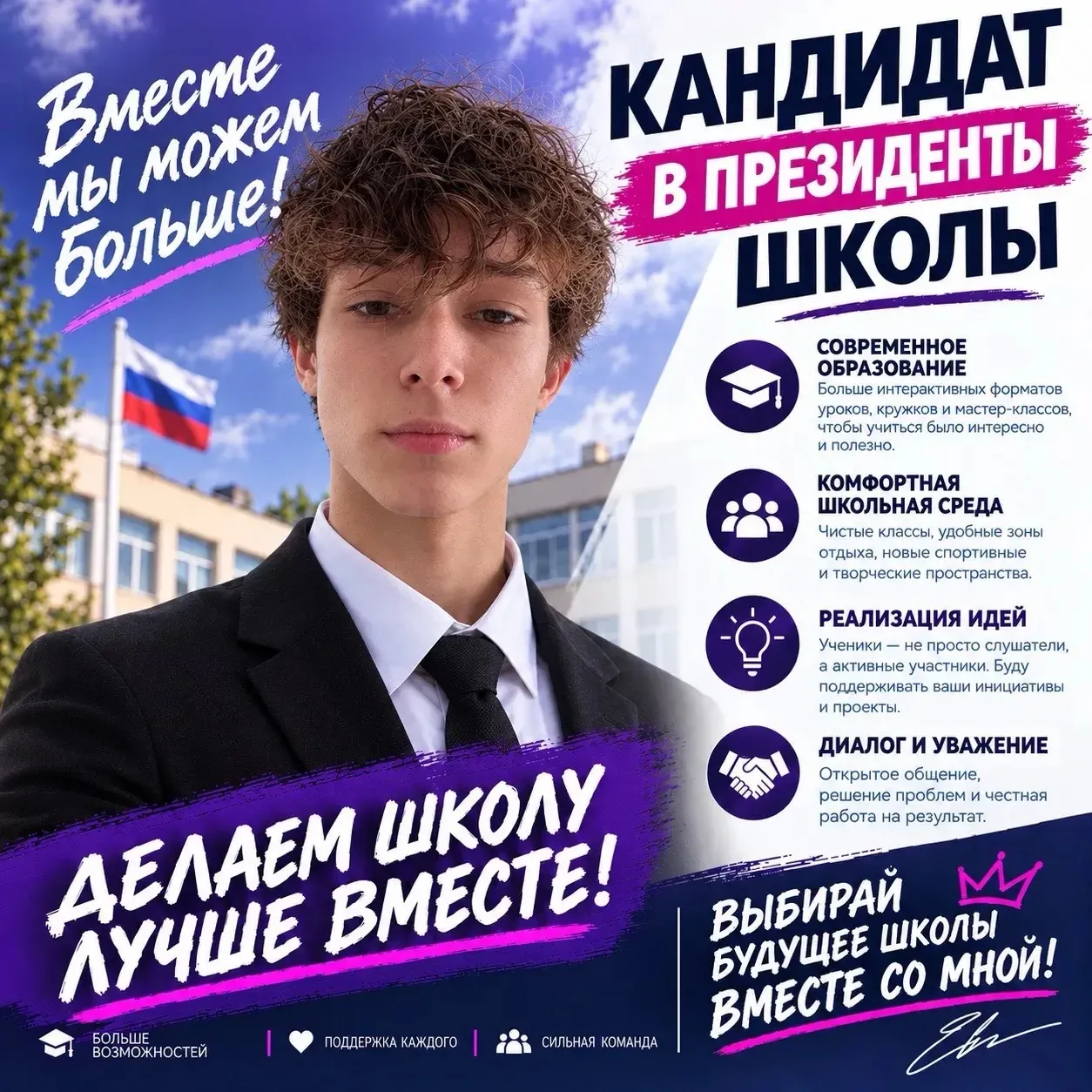 📢 Внимание! Новый кандидат в Президенты школы!