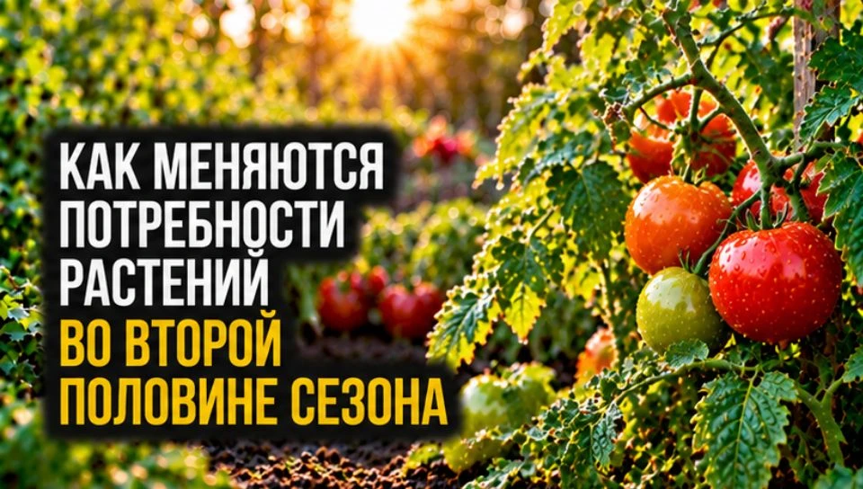 Как меняются потребности растений во второй половине сезона