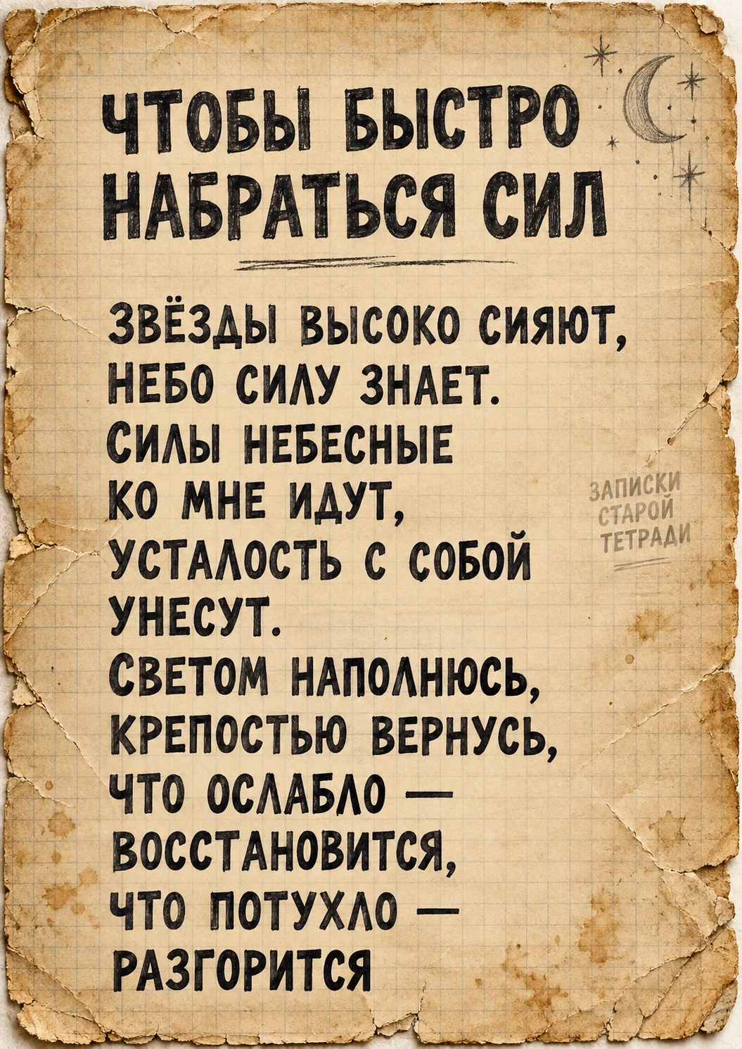 ЧТОБЫ БЫСТРО НАБРАТЬСЯ СИЛ ✨