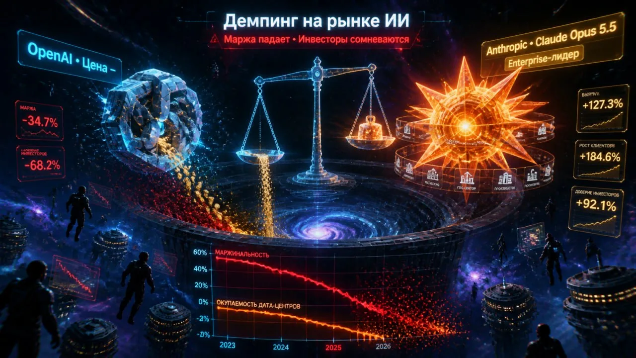 ✅ Гонка ИИ превратилась в ценовую войну: OpenAI догоняет Anthropic на фоне падения марж...