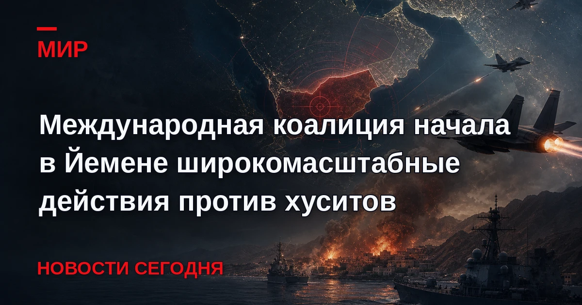 Коалиция под руководством Саудовской Аравии приступила к проведению широкомасштабных оп...