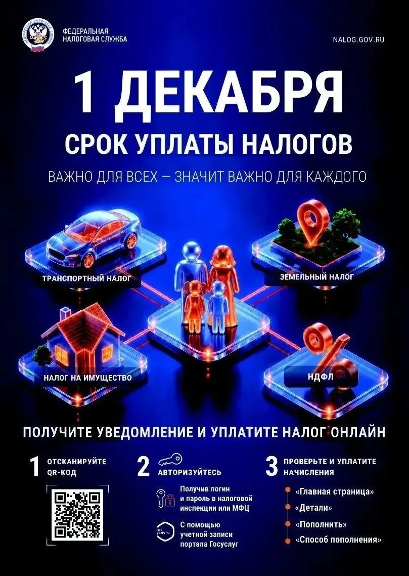 Началась ежегодная рассылка налоговых уведомлений. До 1 декабря 2026 года всем собствен...