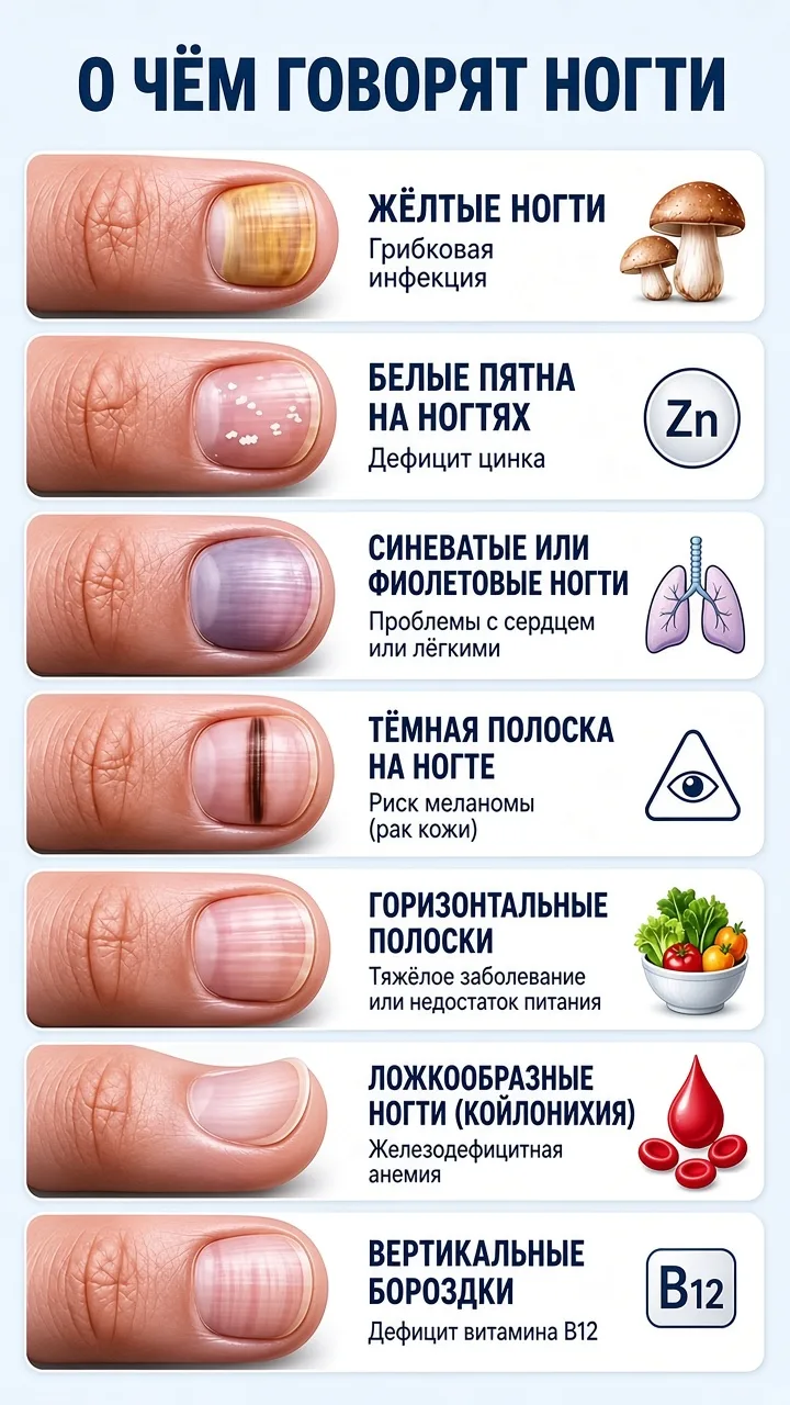 💅 О ЧЁМ МОЛЧАТ ВАШИ НОГТИ: 7 СИГНАЛОВ, КОТОРЫЕ НЕЛЬЗЯ ИГНОРИРОВАТЬ