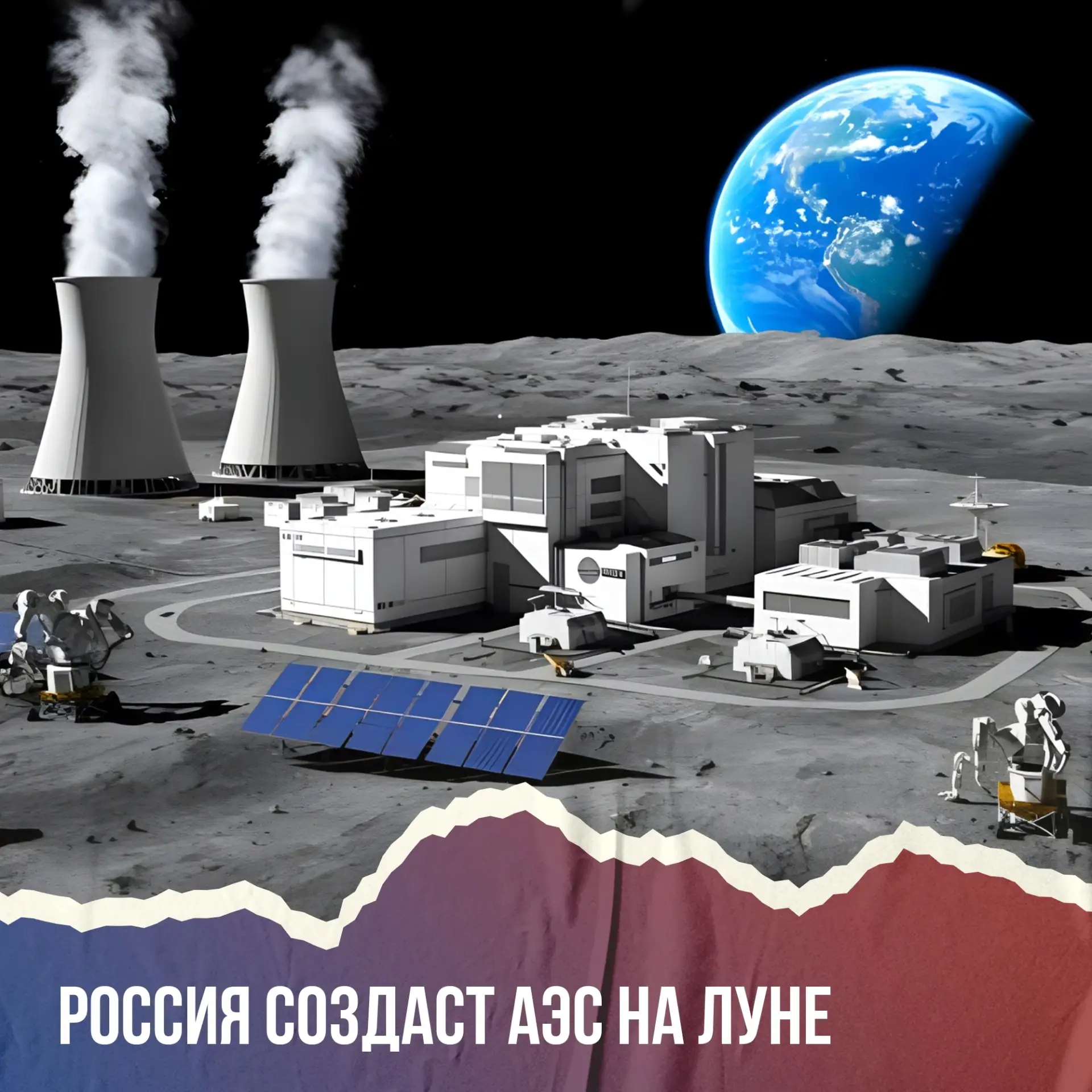 Россия построит АЭС на Луне к середине 2030-х годов 🚀