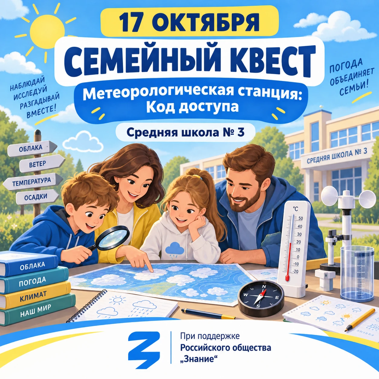 ⚡ Семейный квест «Метеорологическая станция: Код доступа» — уже в эту субботу!