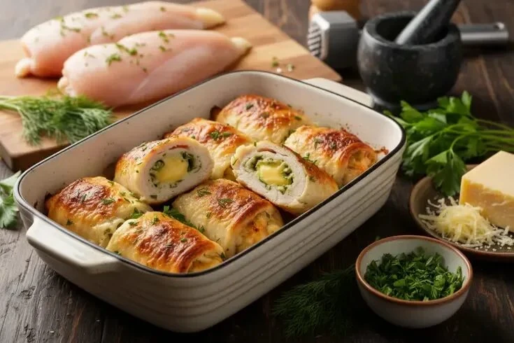 1. С сыром и зеленью