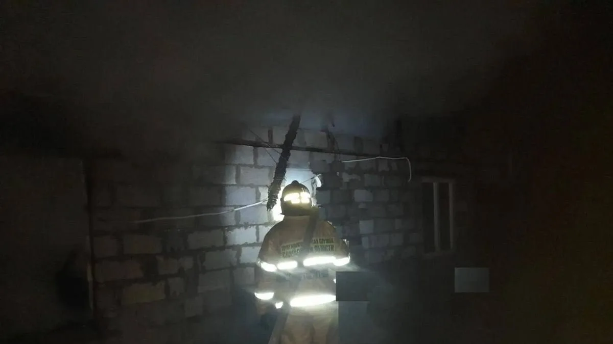 🔥 В селе Алексеевка под Самарой загорелись надворные постройки.