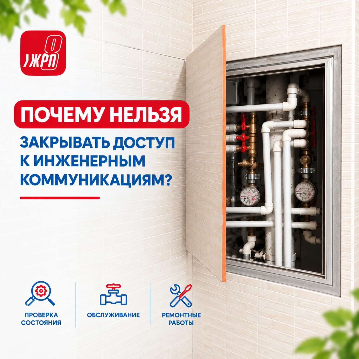 Почему нельзя закрывать доступ к инженерным коммуникациям?