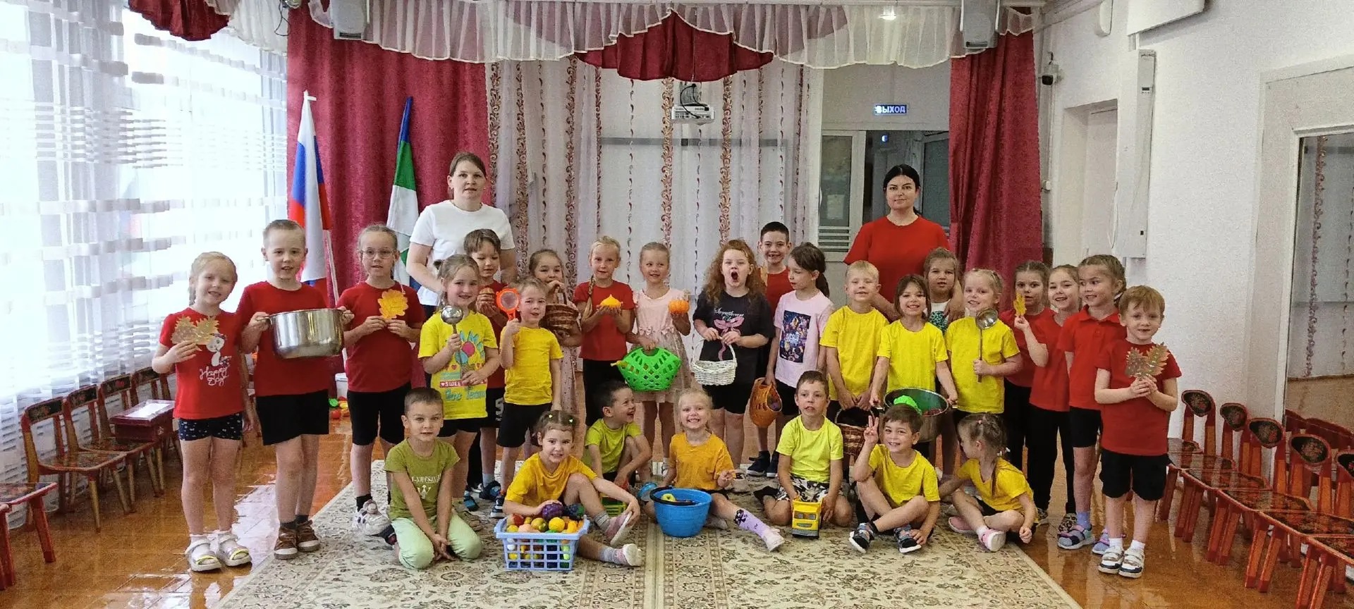 🔥В старшей группе 8 и подготовительной группе 13 прошла настоящая осенняя эстафета.