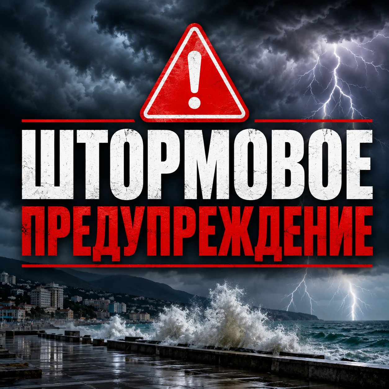 В Крыму объявлено штормовое предупреждение ☔️