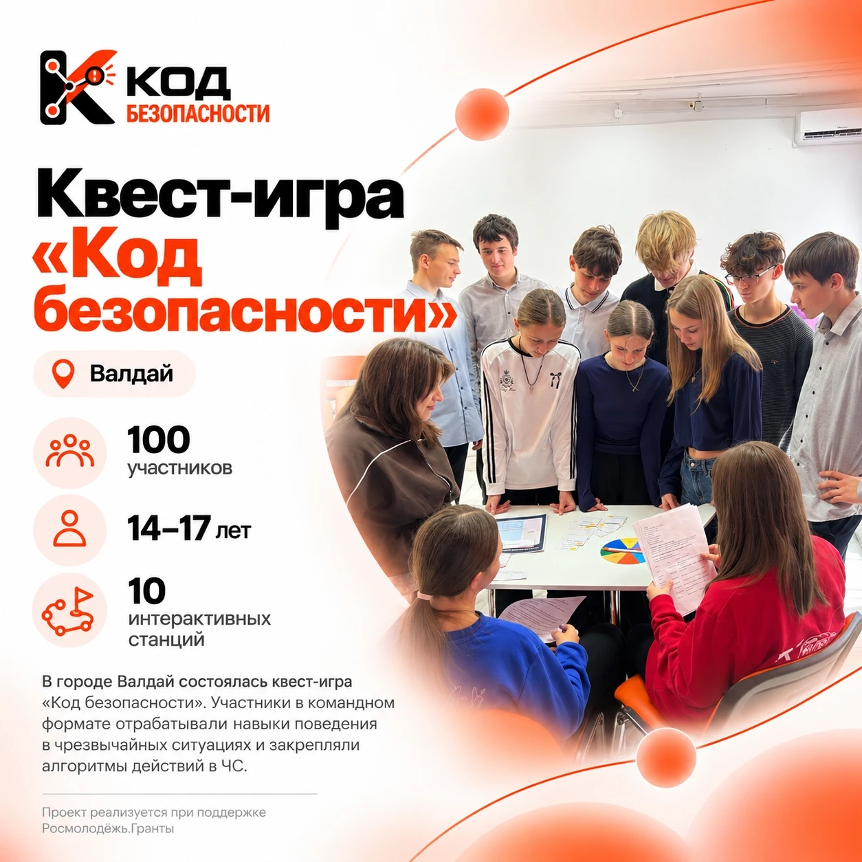 В городе Валдай состоялась квест-игра «Код безопасности». Участниками мероприятия стали...