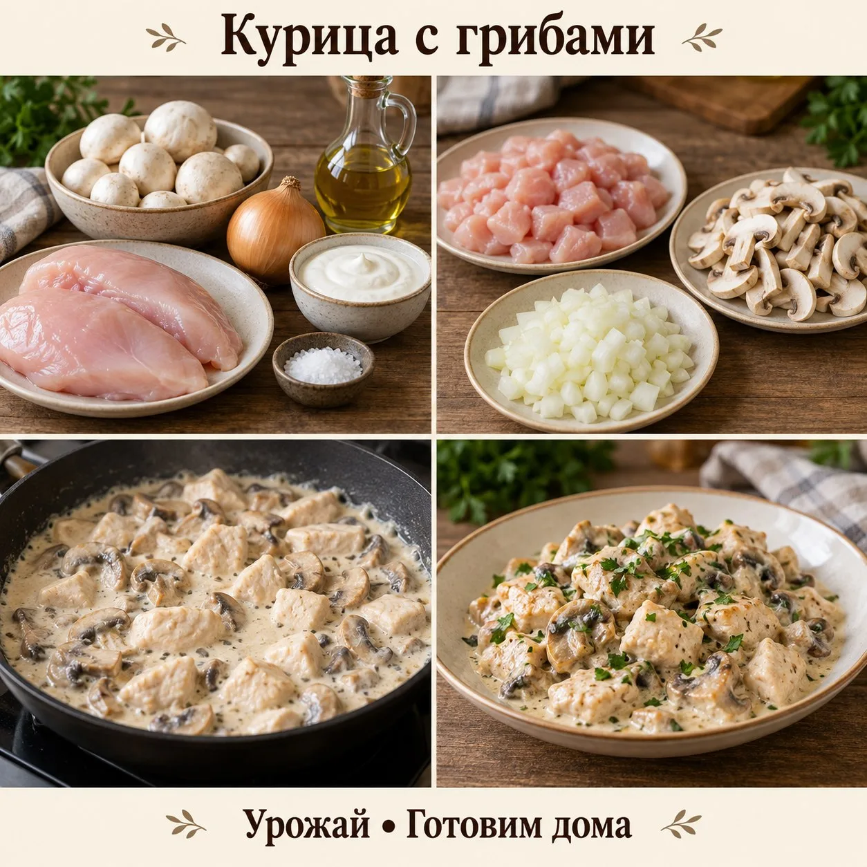🍄 Курица с грибами — когда хочется домашнего ужина