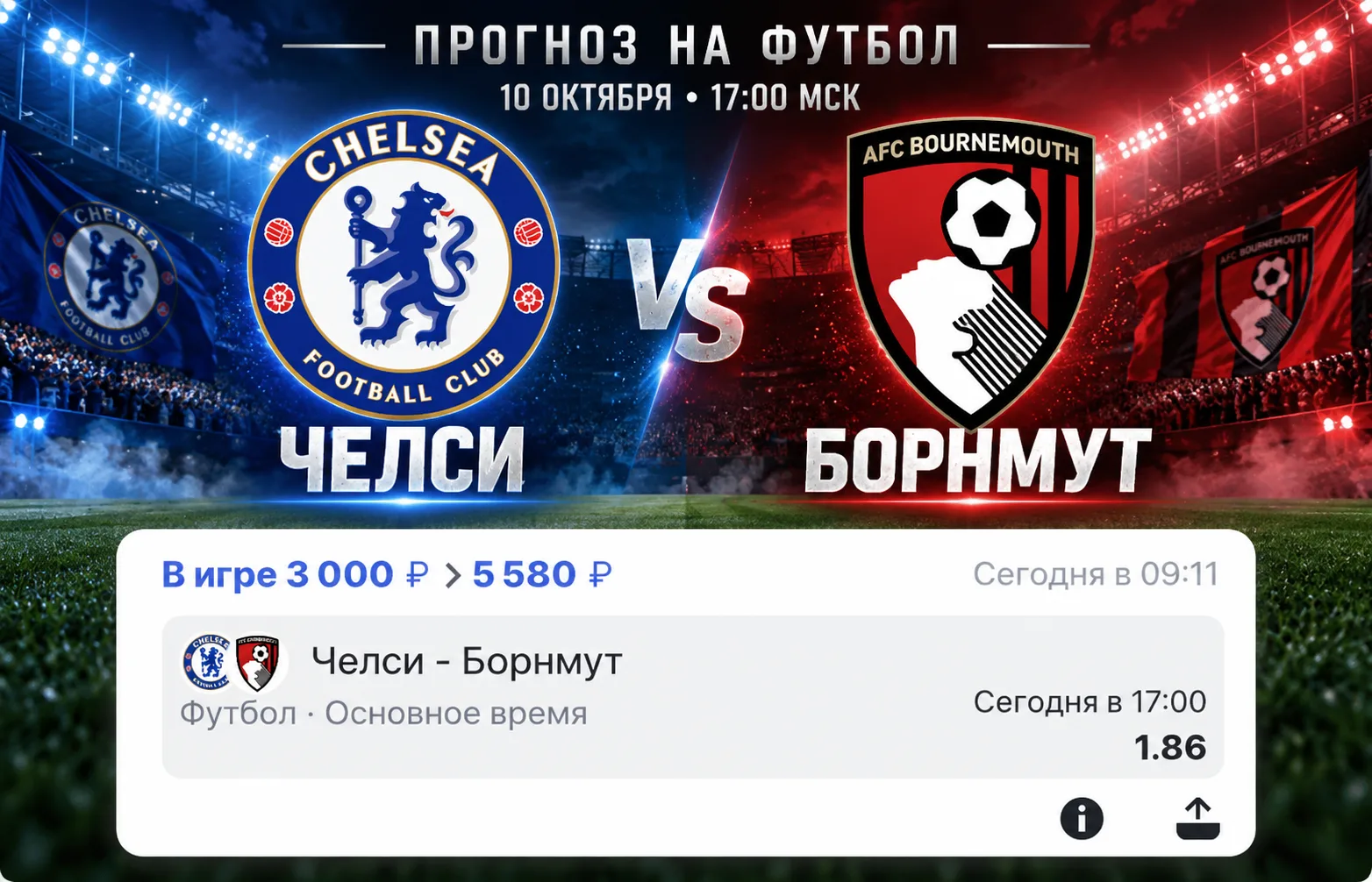 🔥 ПРОГНОЗ НА ФУТБОЛ