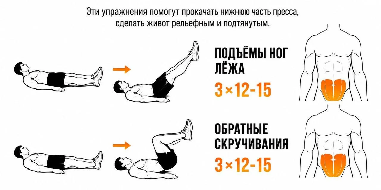 Качаем рельефный пресс за 30 дней — фитнес-тренер раскрыл комплекс упражнений для прора...