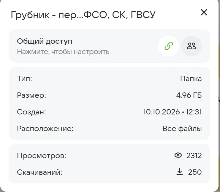Просмотры и скачивания впервые выложенного мною в субботу частичного досье на В.Ю. Груб...