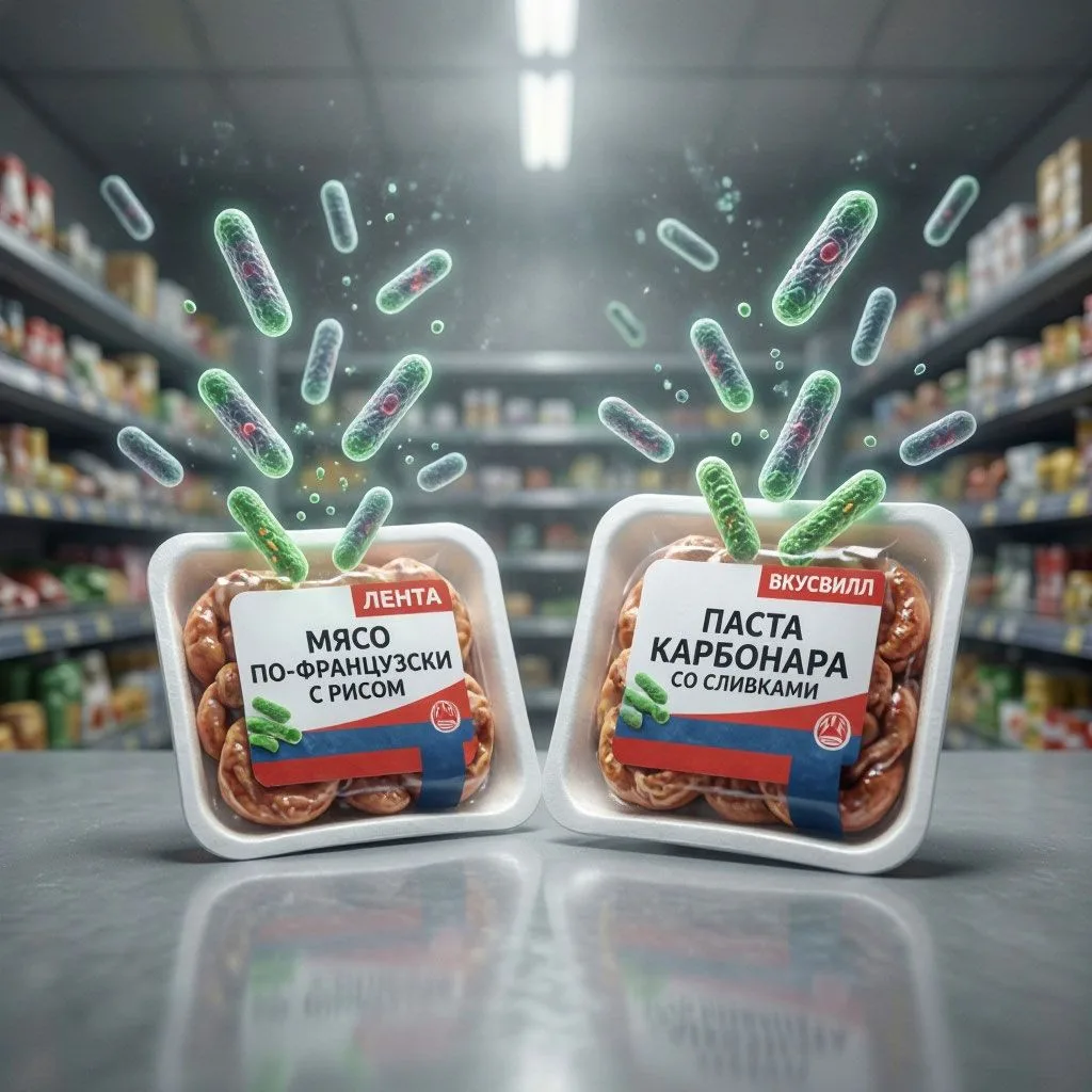 В готовых блюдах из «Ленты» и «ВкусВилла» обнаружили бактерии группы кишечной палочки 🦠