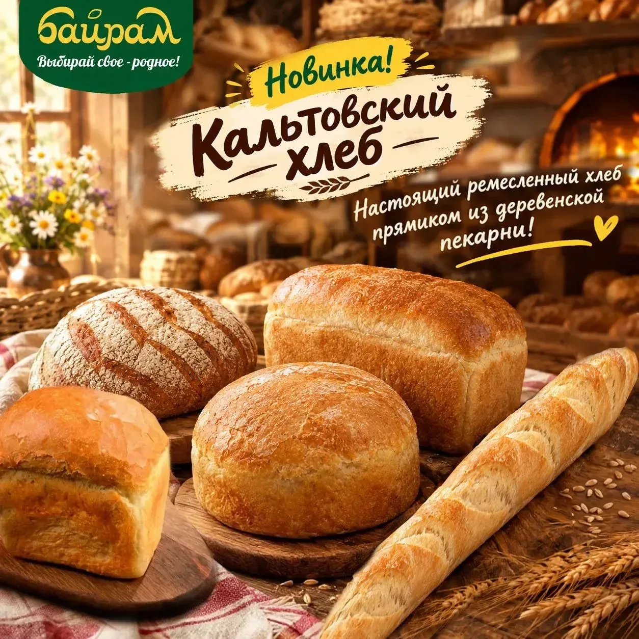 🍞 Кальтовский хлеб уже в «Байрам»! 💚
