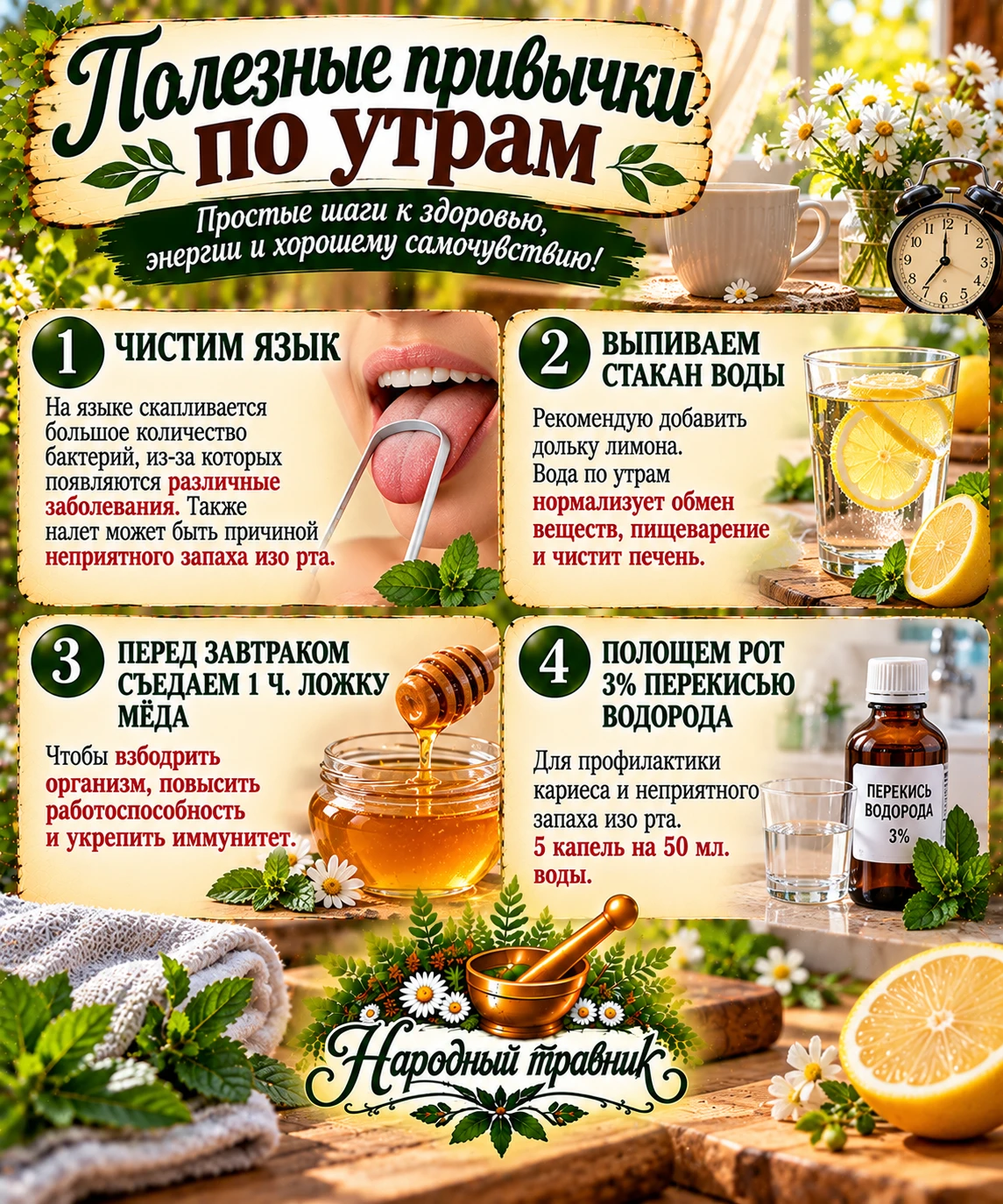 Полезные привычки по утрам.💫💧