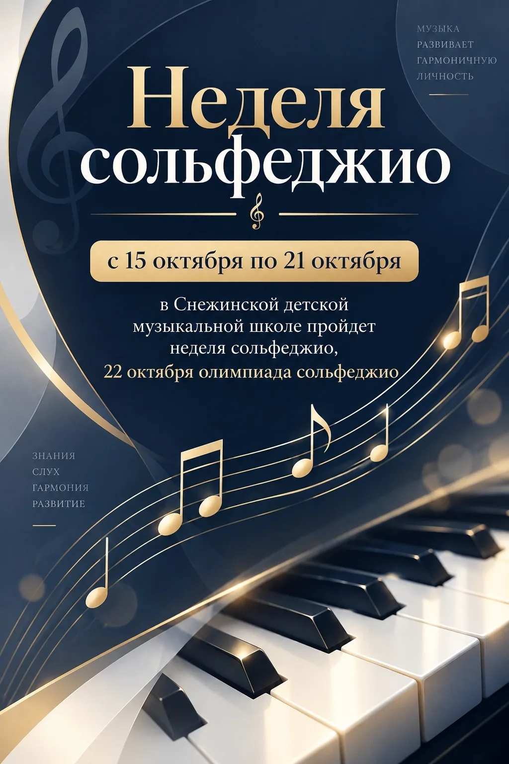 Внимание, юные музыканты! Неделя сольфеджио в Снежинской ДМШ!