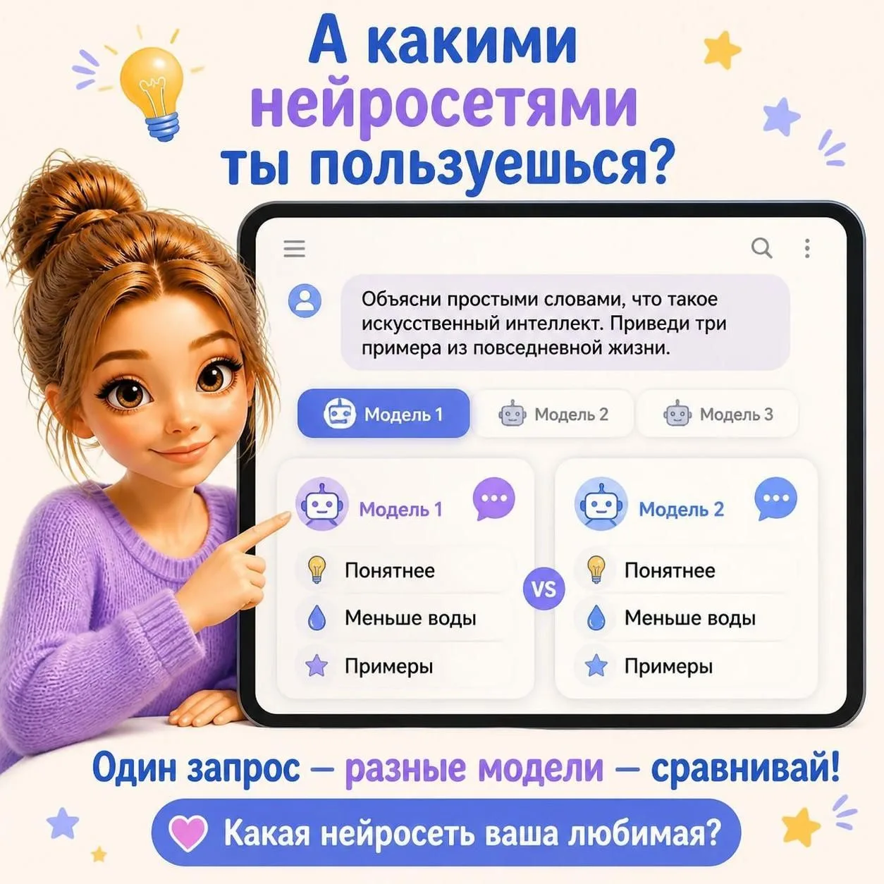 «А какими нейросетями ты пользуешься?»