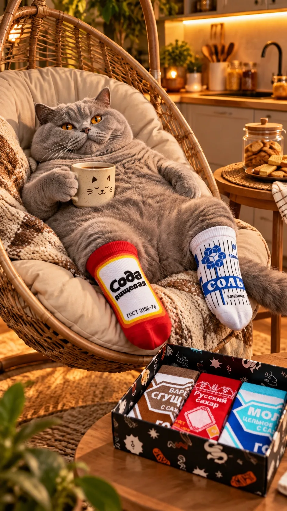 🐾 Всем мяу! Это не просто носки. Это — уровень «домашний вайб с характером» 😹
