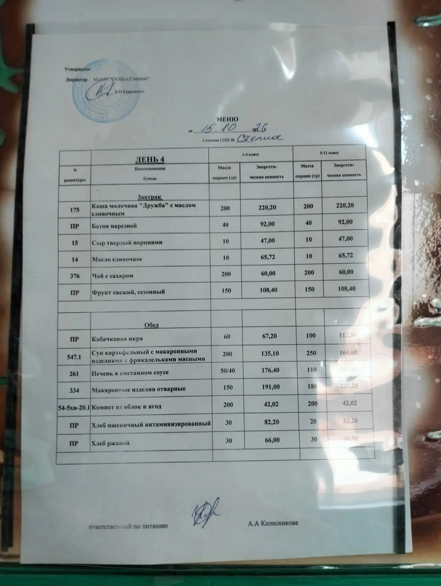 Учреждение МАОУ ООШ с. Степное